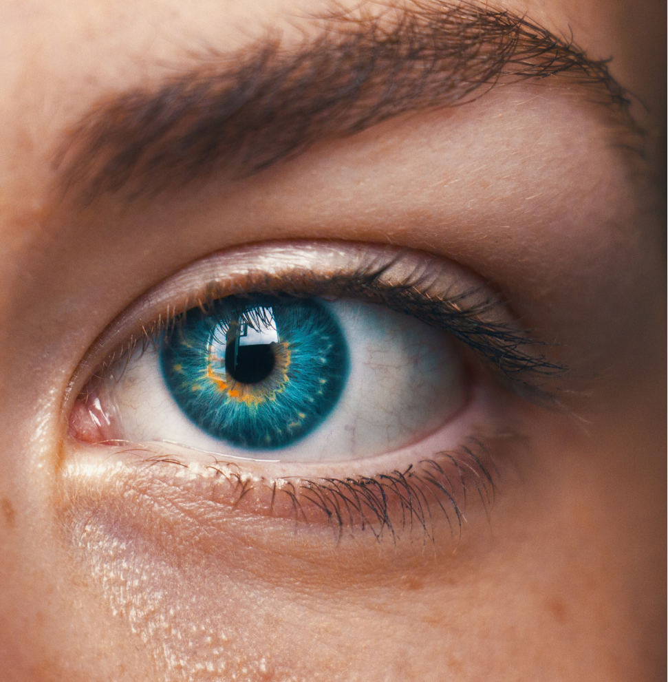 close up of a person's eye